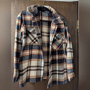 Plaid Button-Up Jacket